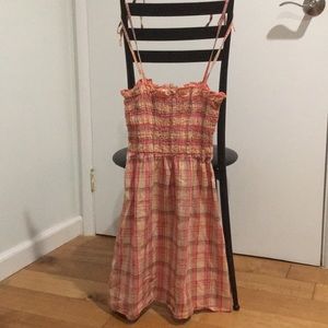 Vintage Girl Plaid Dress